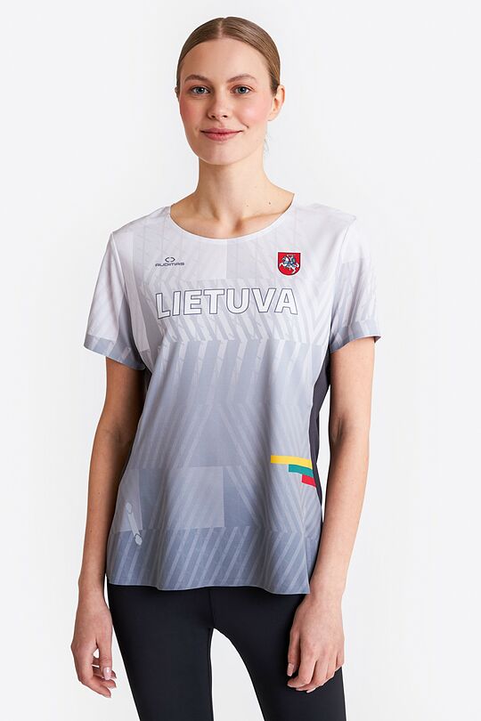 Nacionalinės kolekcijos bėgimo marškinėliai 1 | JUODA | Audimas