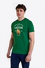 Medvilniniai marškinėliai trumpomis rankovėmis Mes už Lietuvą 1 | ŽALIA | Audimas
